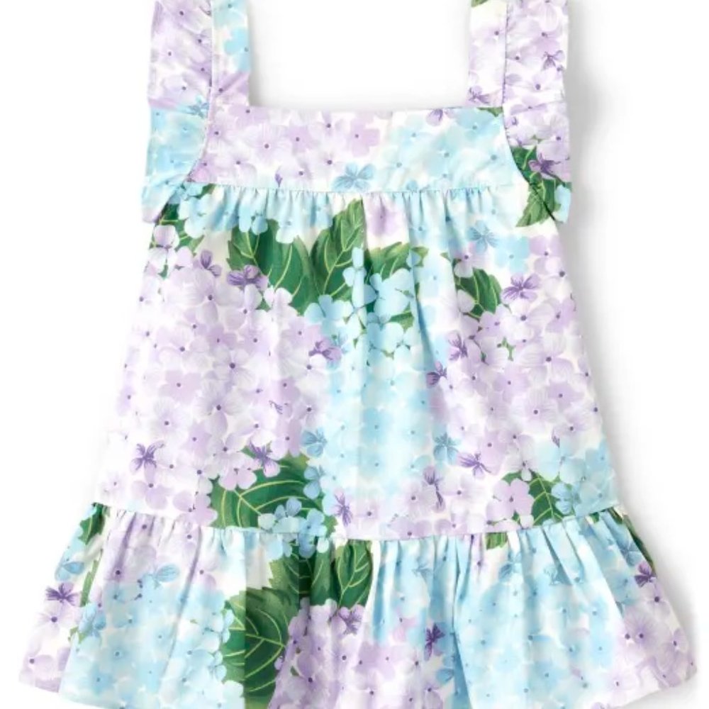 Hydrangea Flutter Top